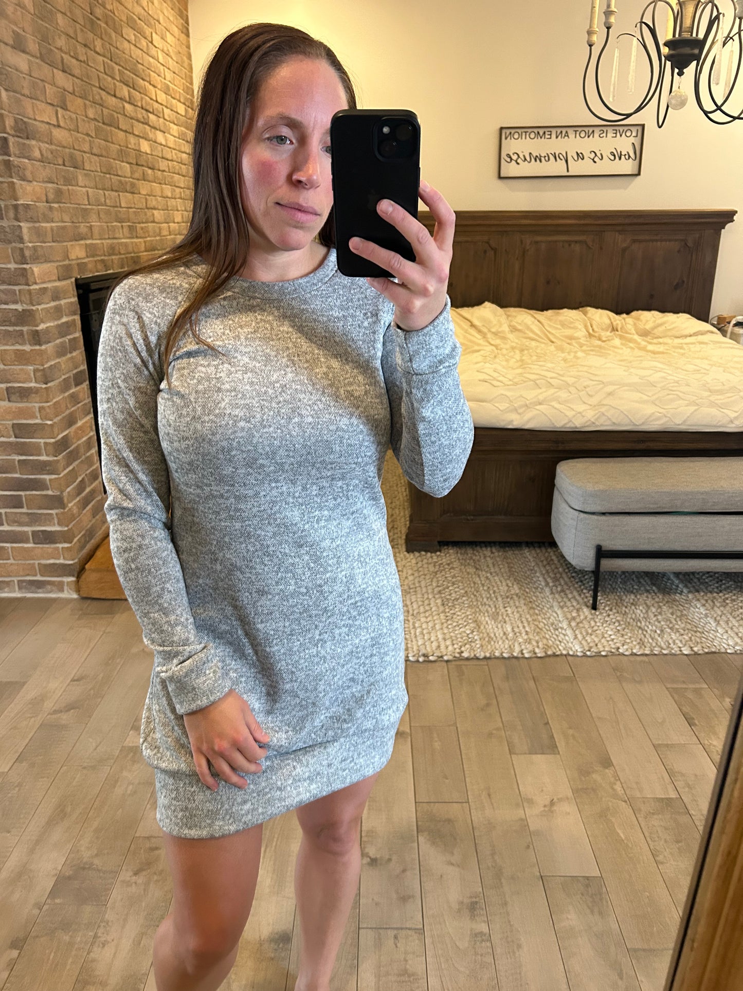 Robe tricot gris