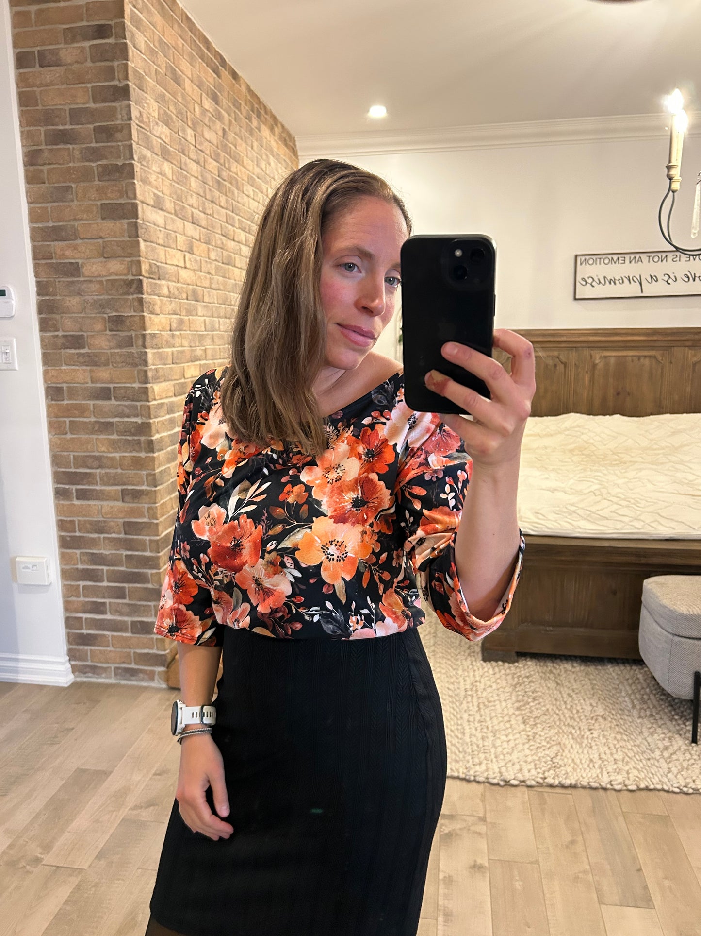 Robe d’automne haut avec cordon