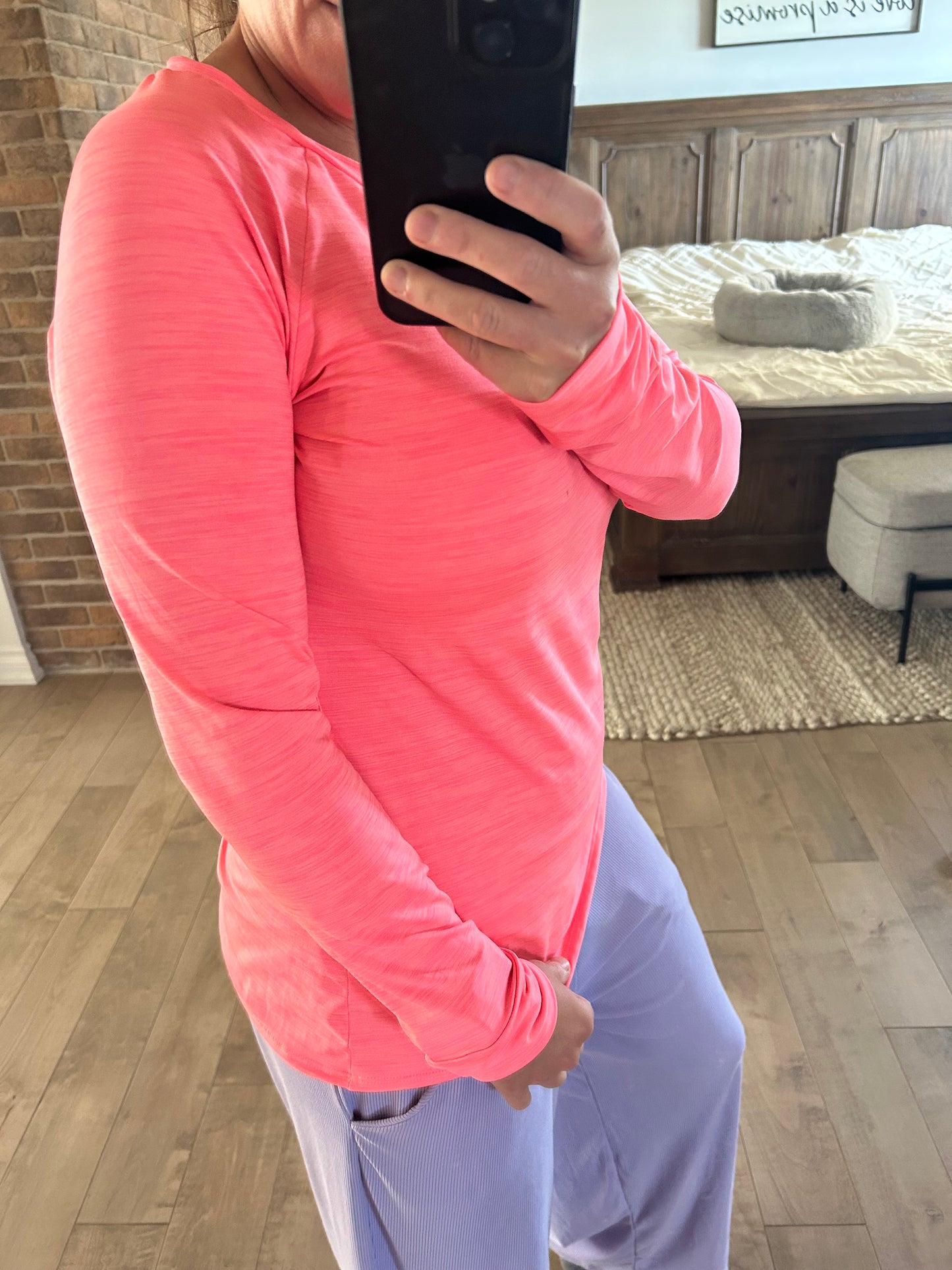 Chandail molleton rose sport