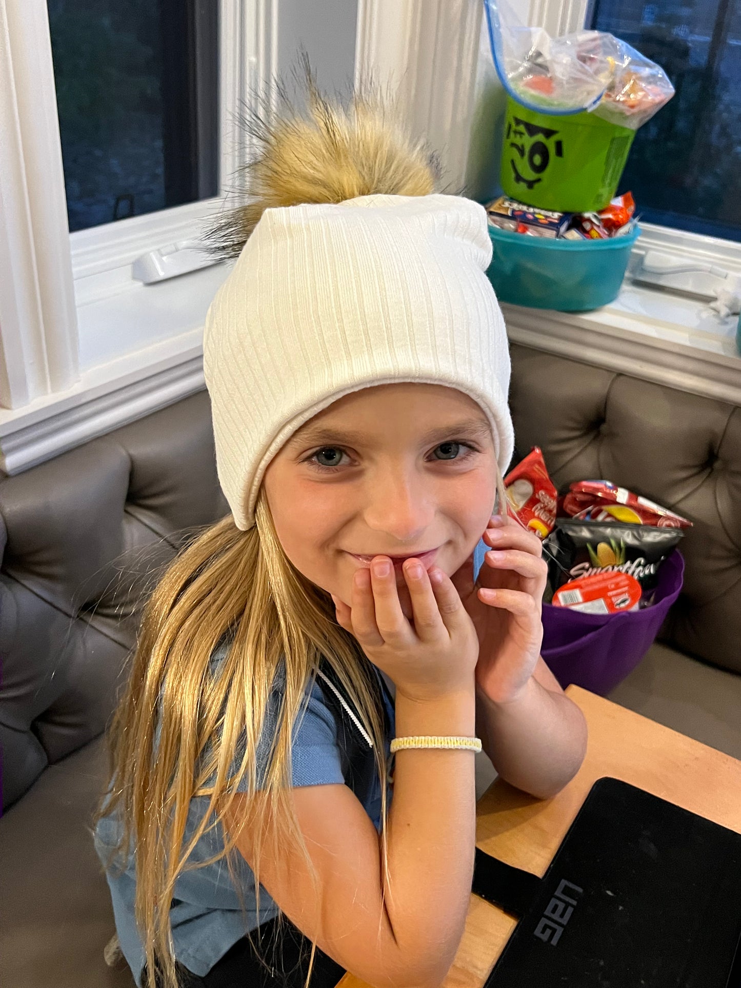 tuque femme blanche doublé french terry