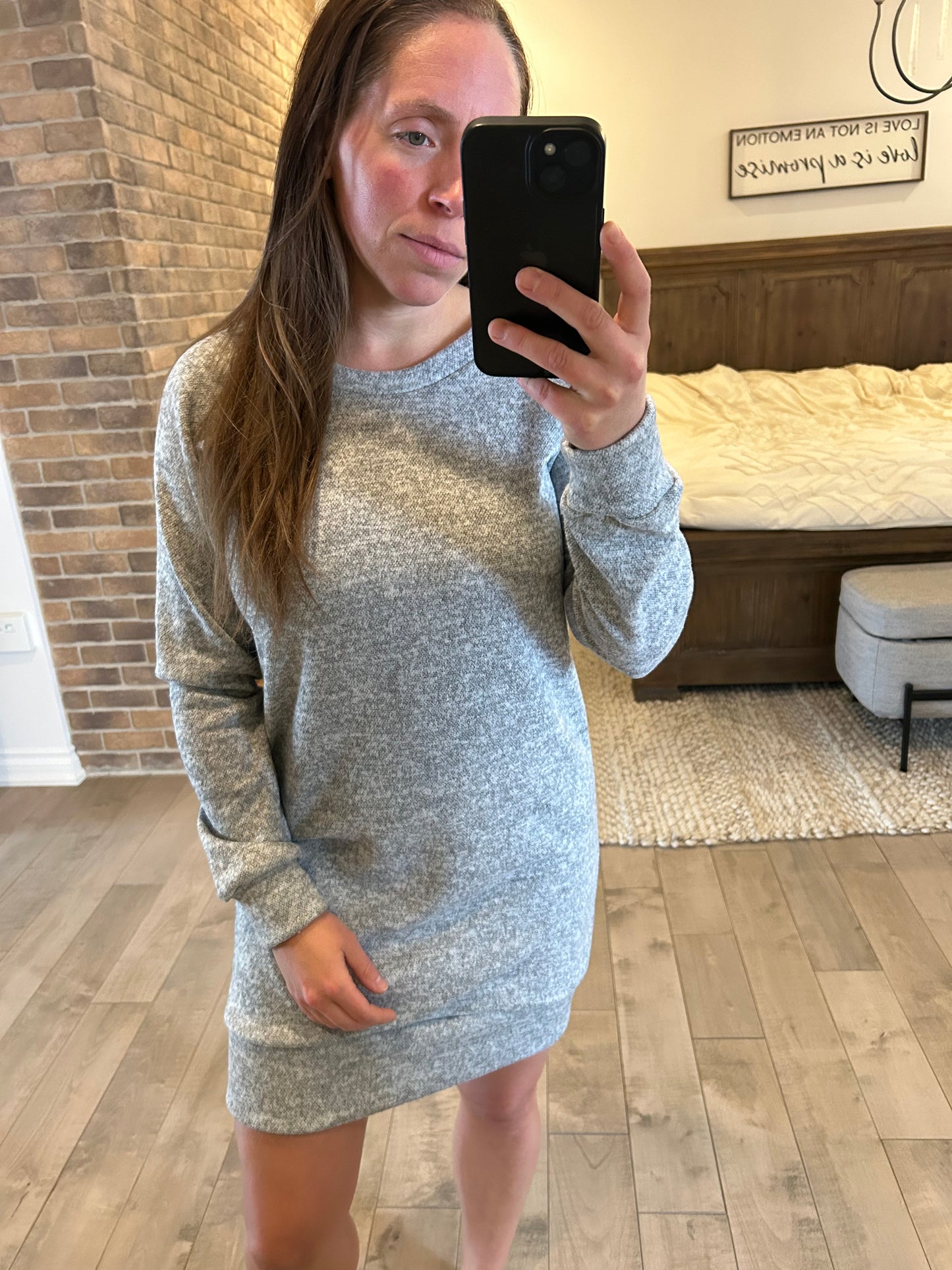 Robe tricot gris