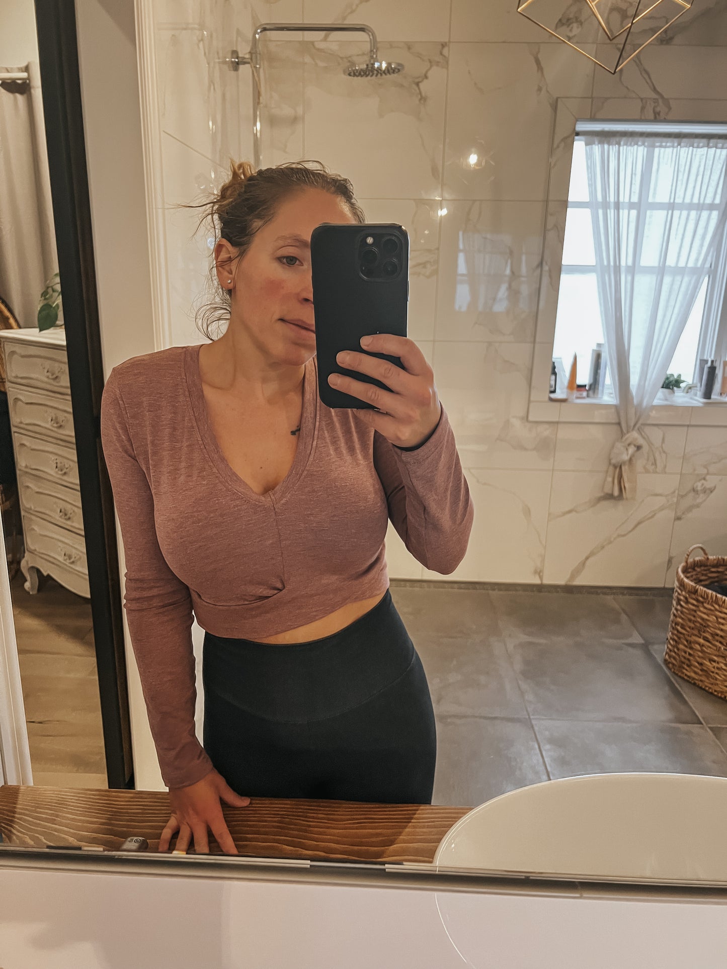 Crop top manche longue
