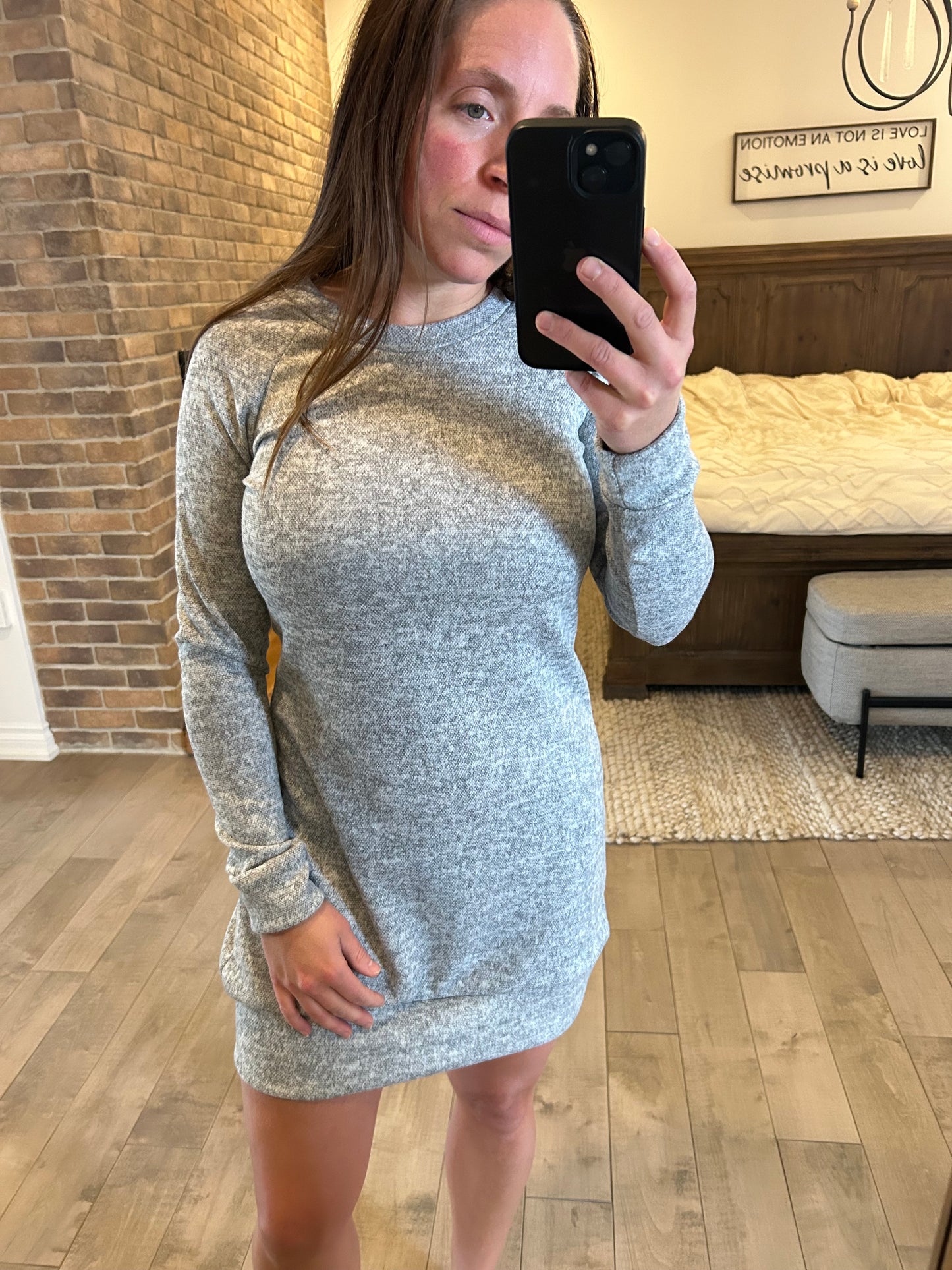 Robe tricot gris
