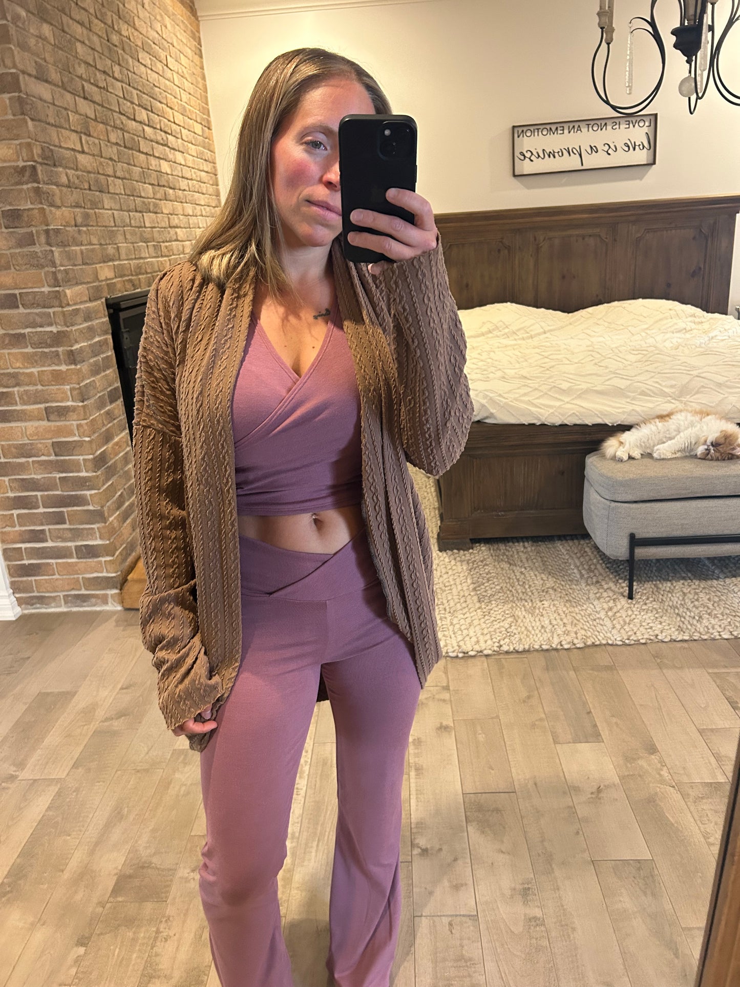 legging flare rose brown