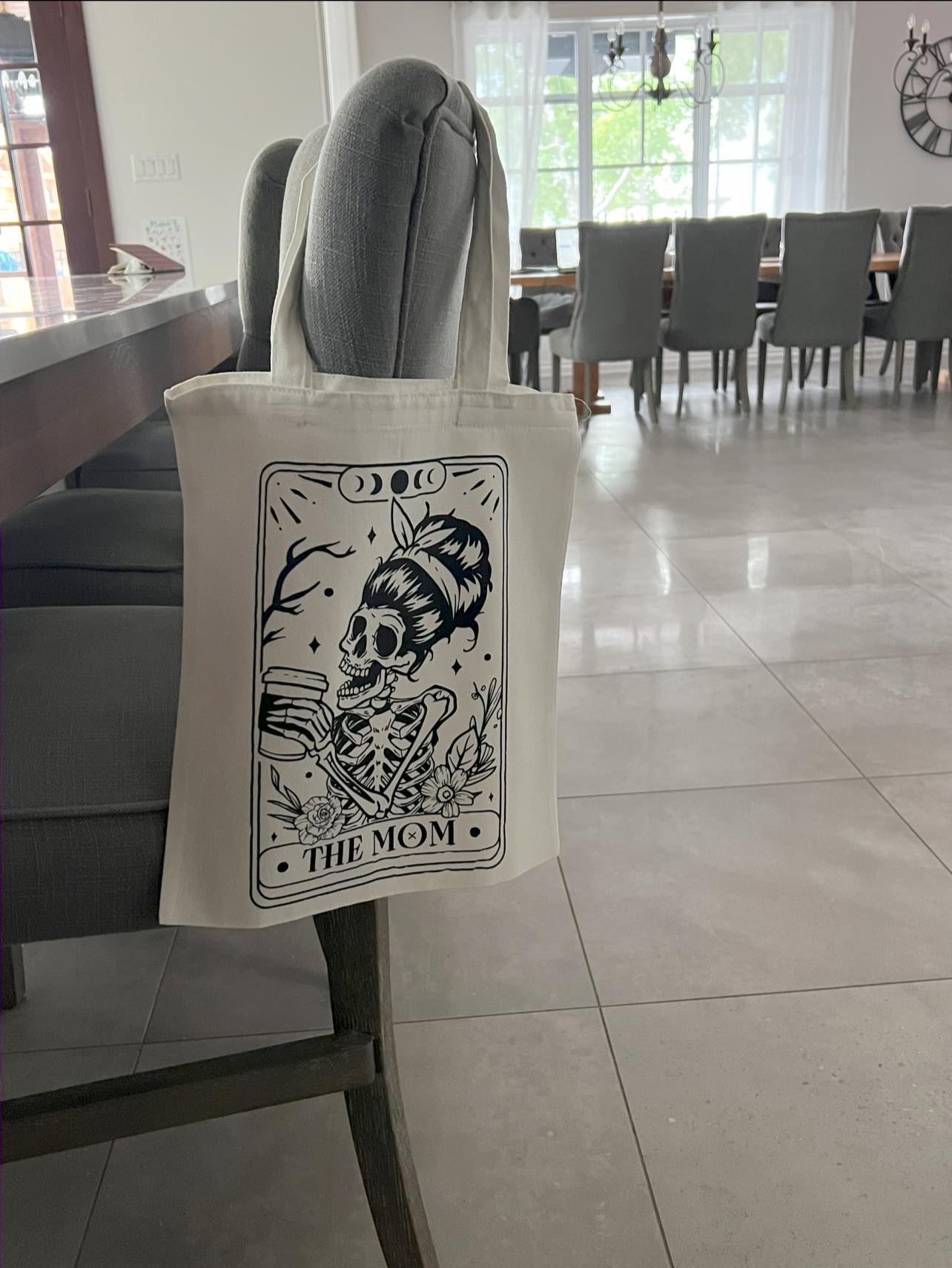Tote bag squelette mom