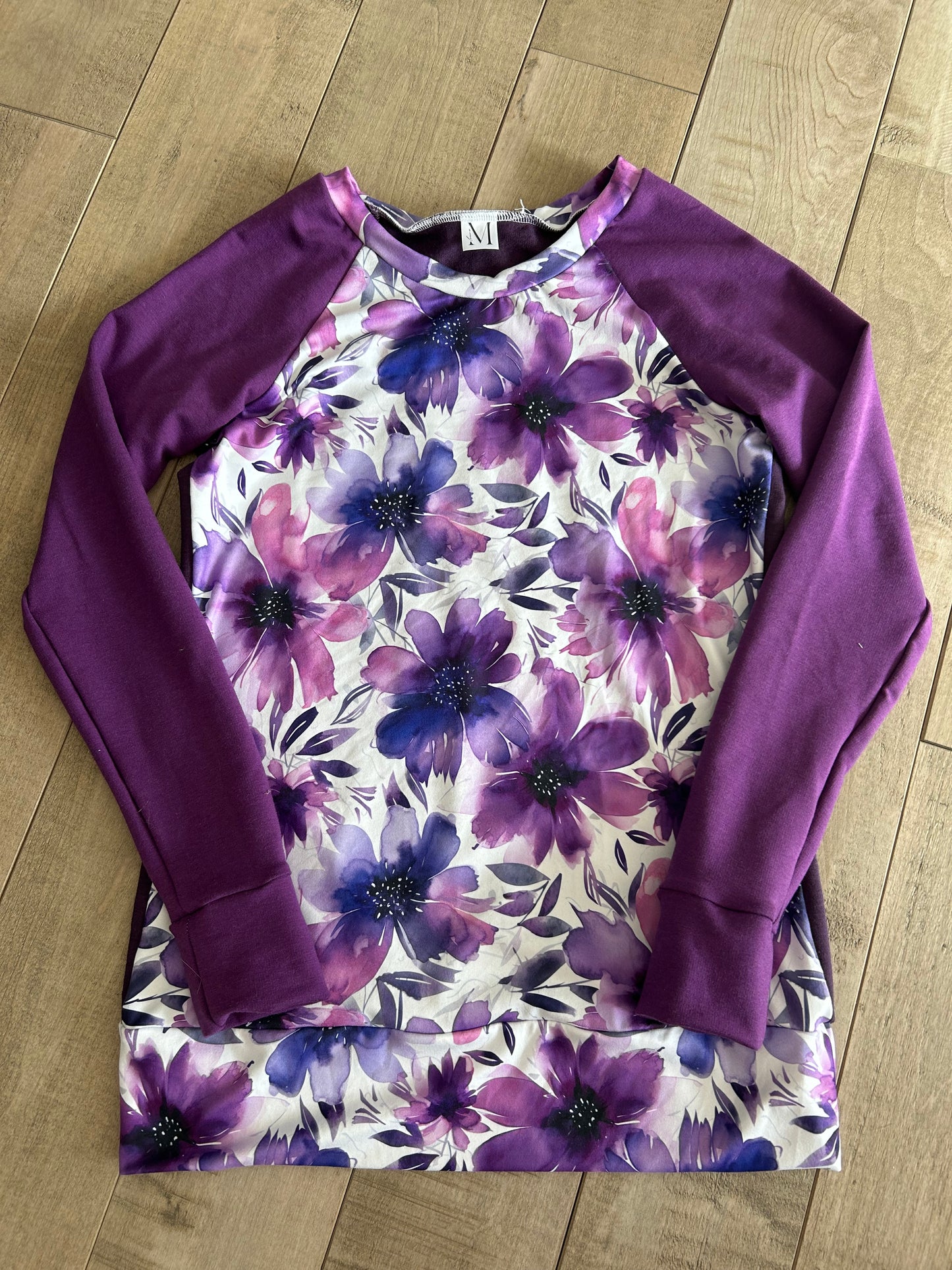 Tunique fleuri mauve