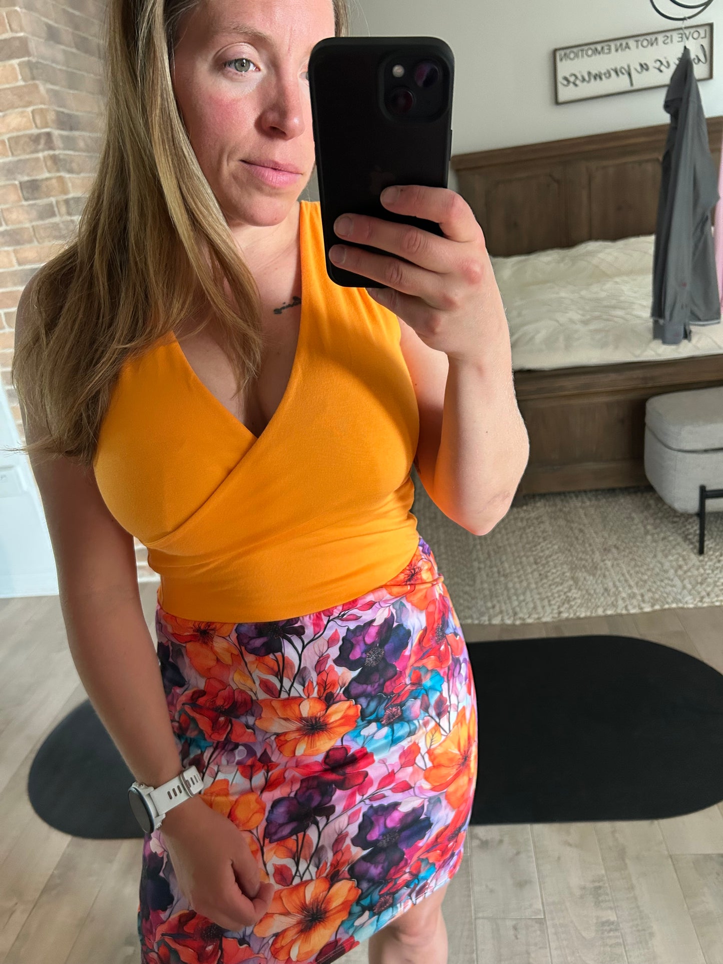 robe croisé orangé