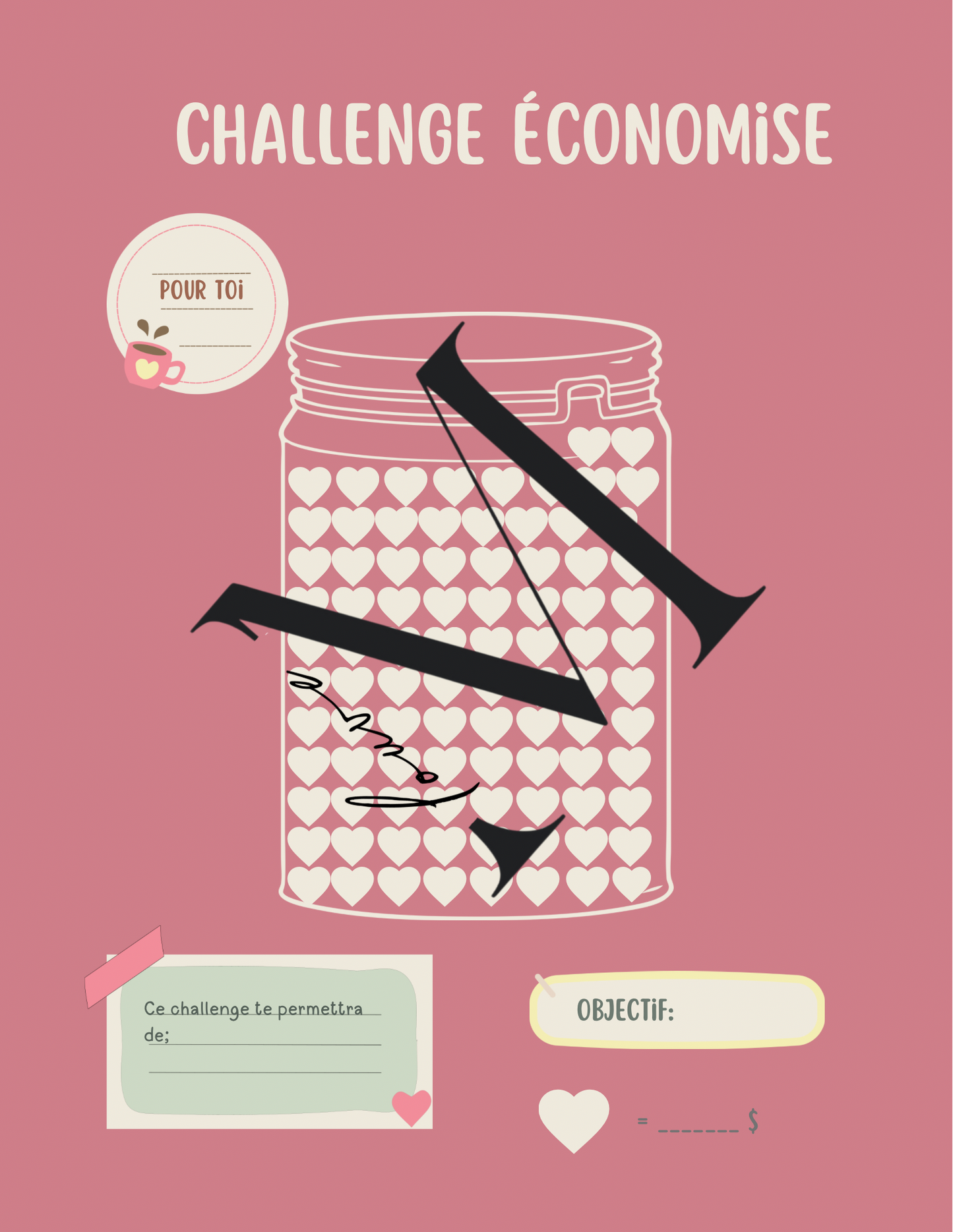 Fichier imprimable de challenge d’économie