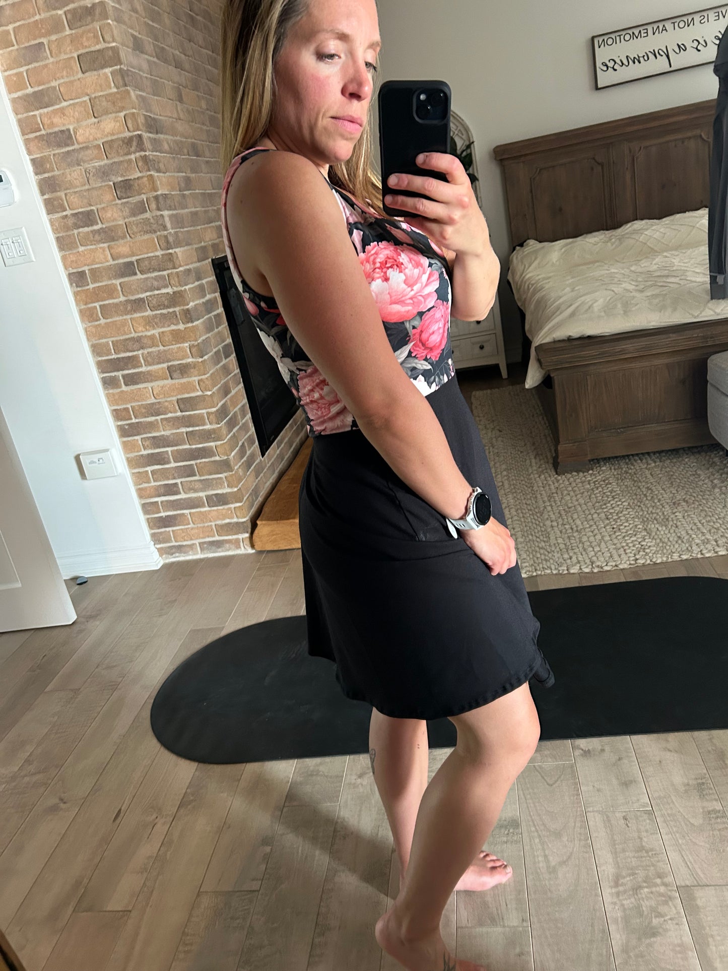 robe evasé haut fleuri