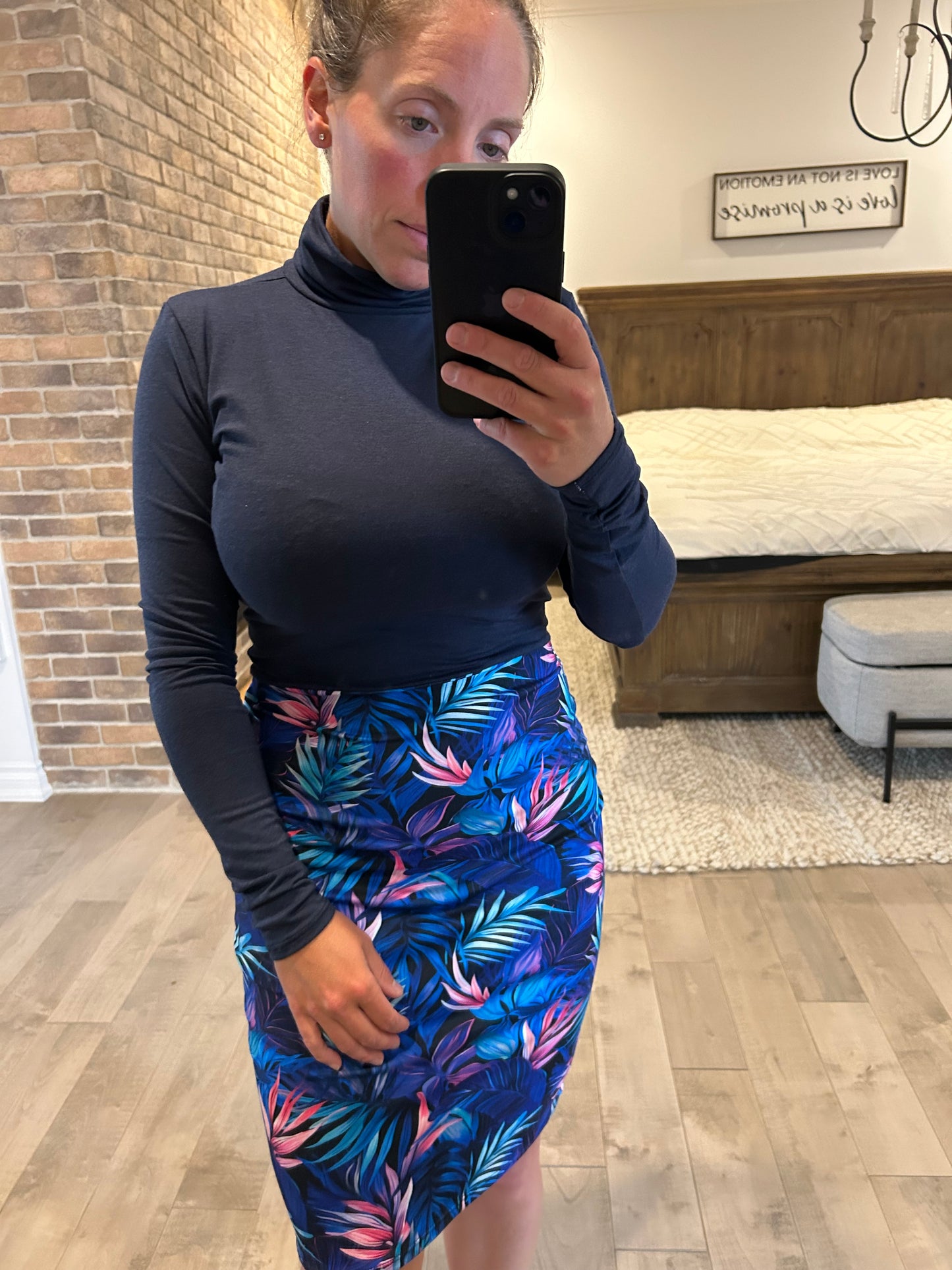 robe feuillage et marine