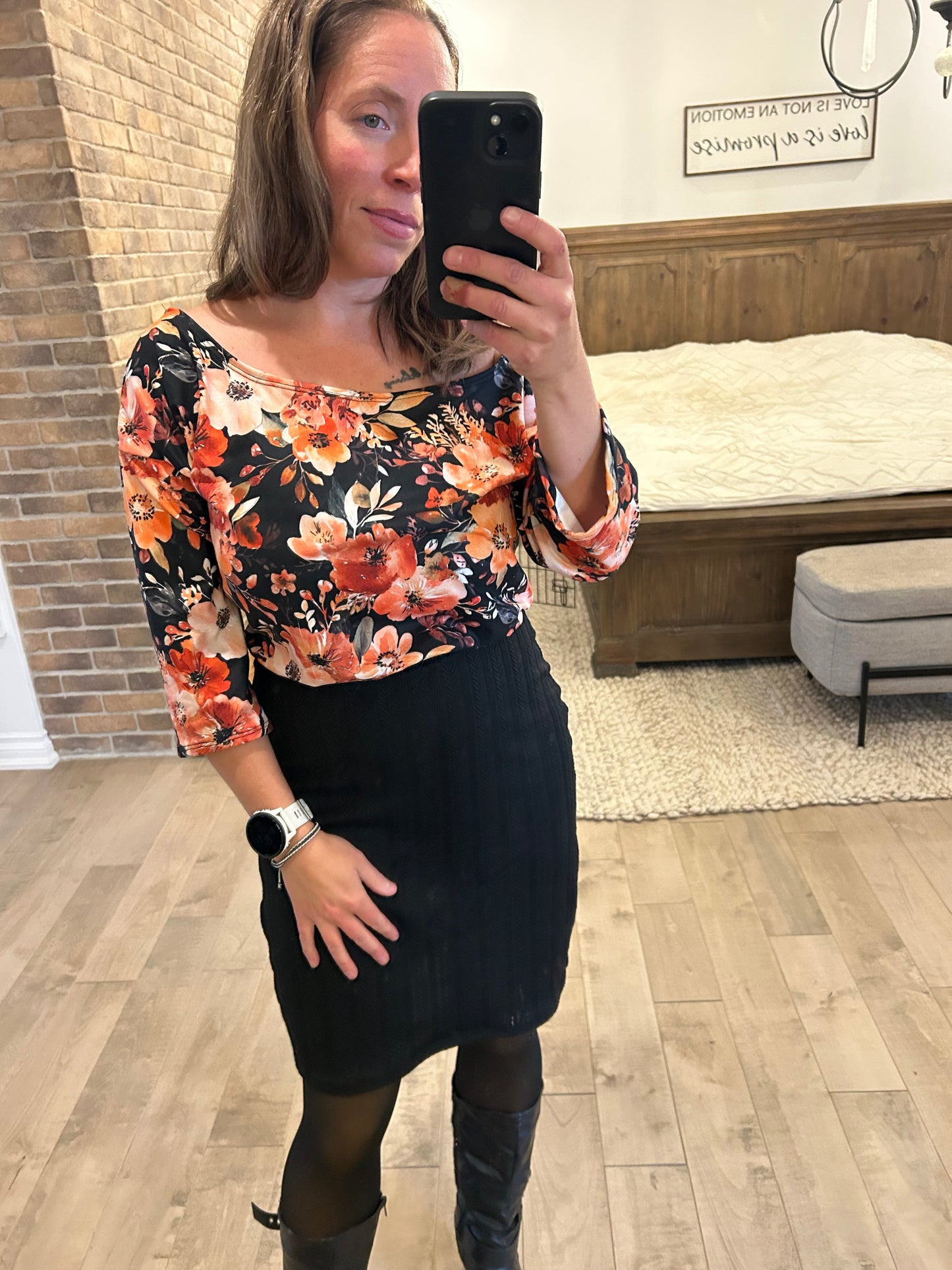 Robe d’automne haut avec cordon