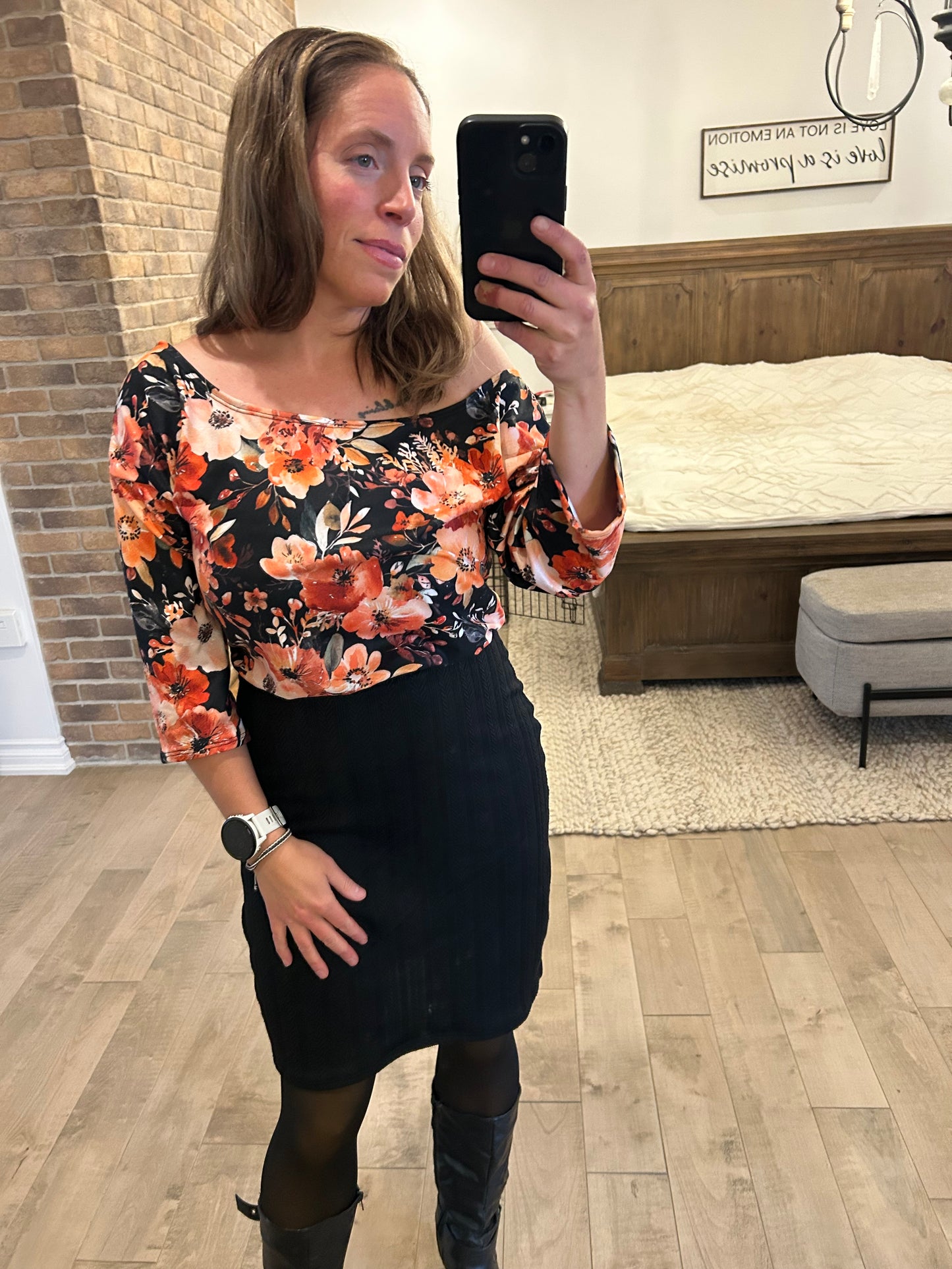 Robe d’automne haut avec cordon