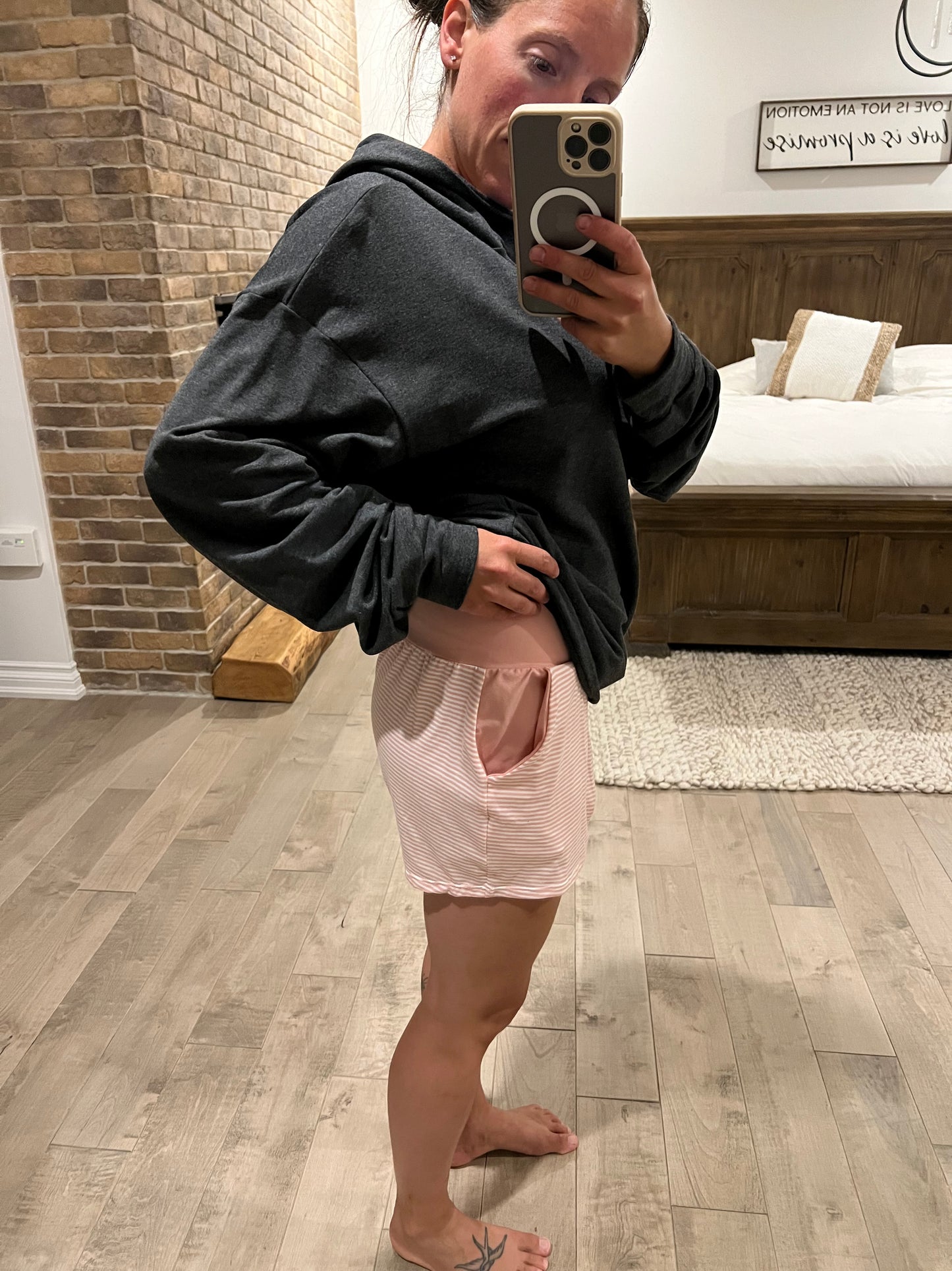 short ligné mellow rose