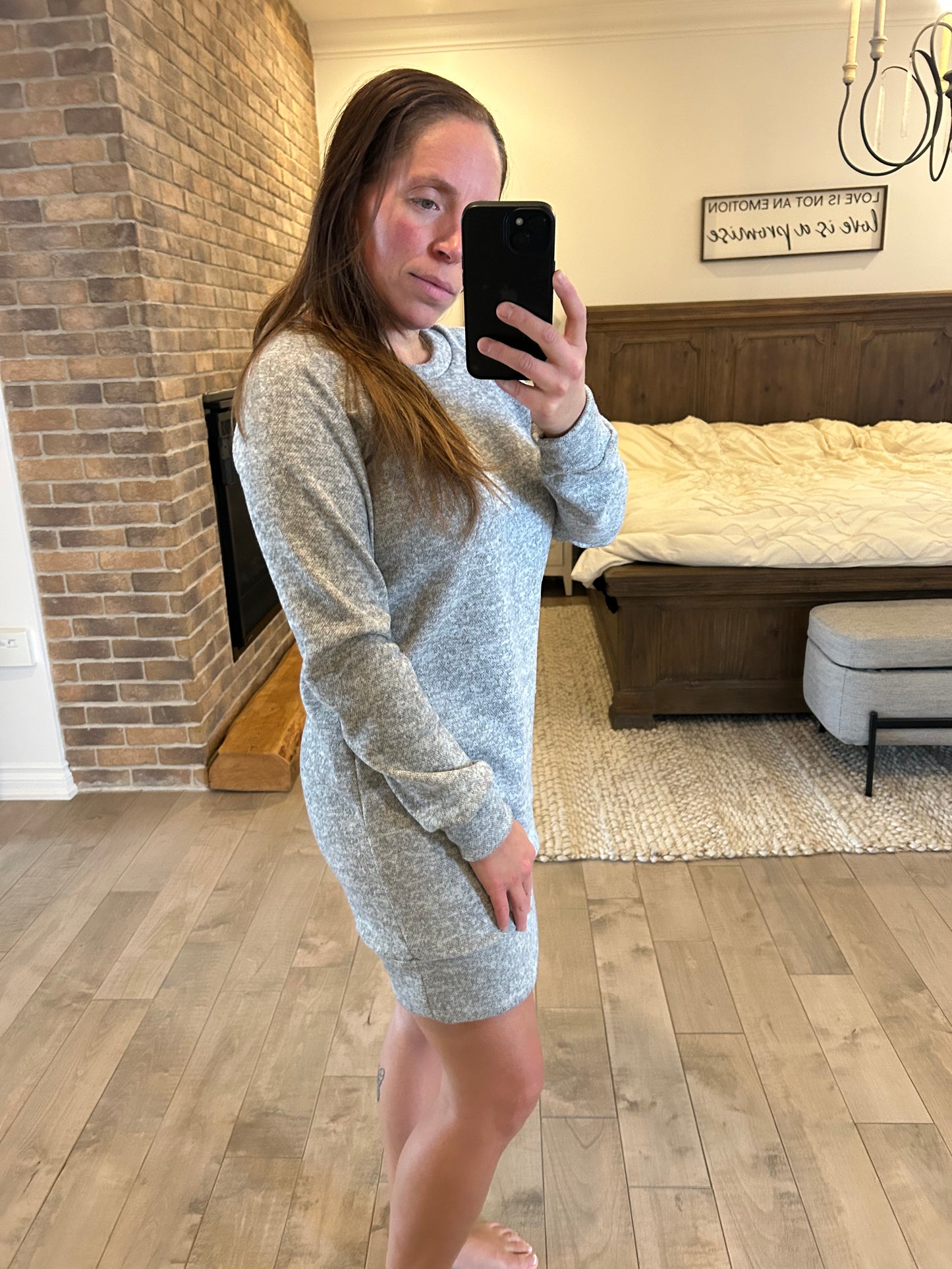 Robe tricot gris