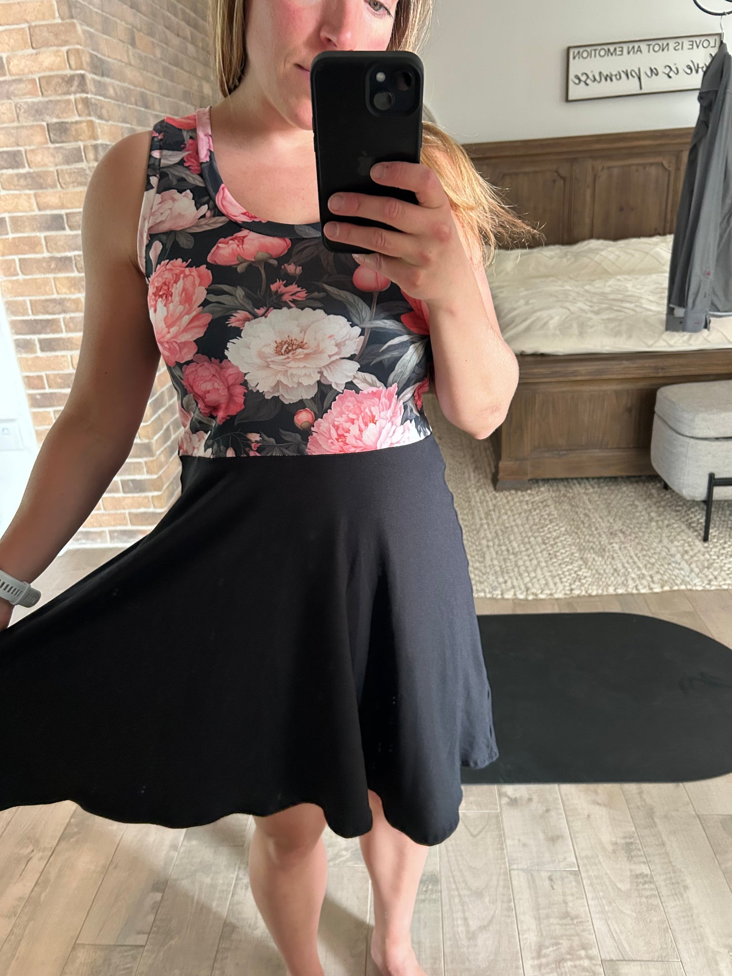 robe evasé haut fleuri