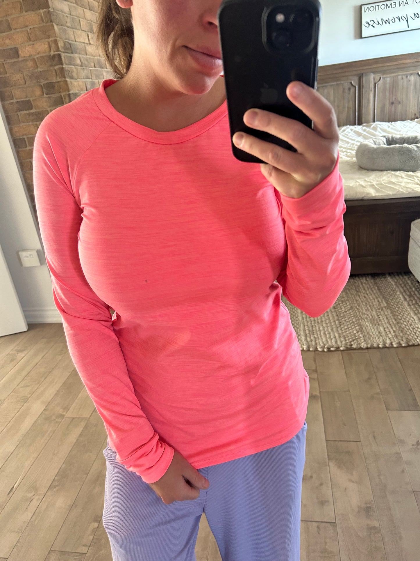 Chandail molleton rose sport