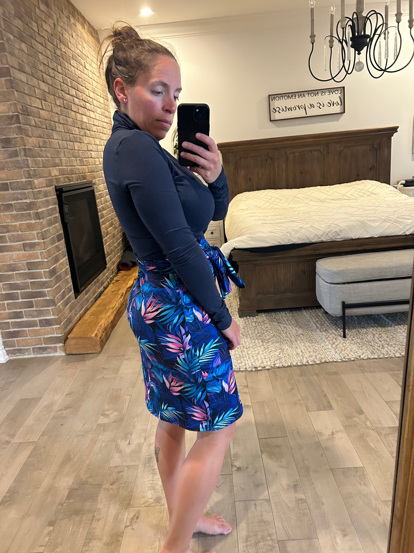 robe feuillage et marine