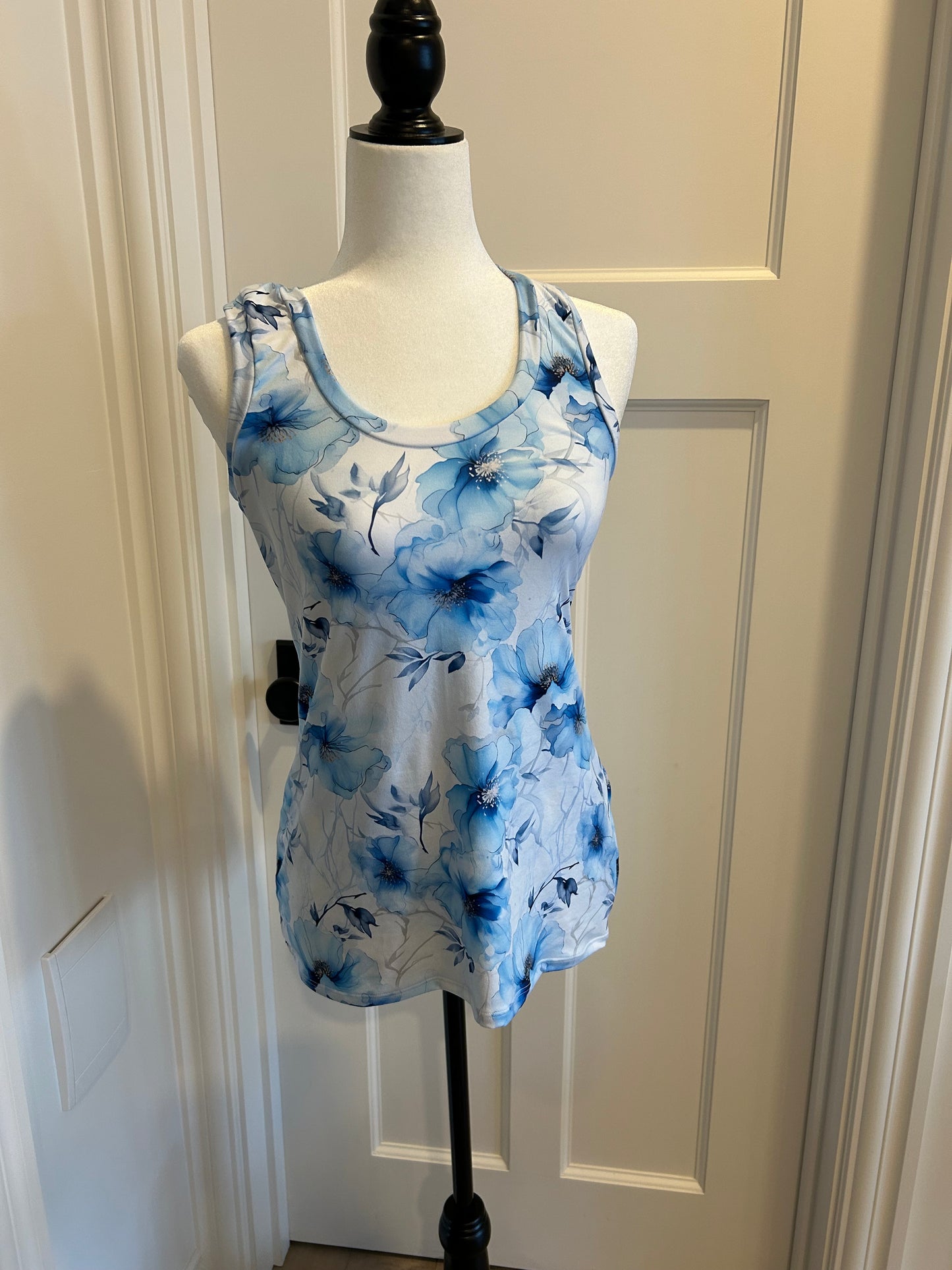 Camisole fleuri bleu