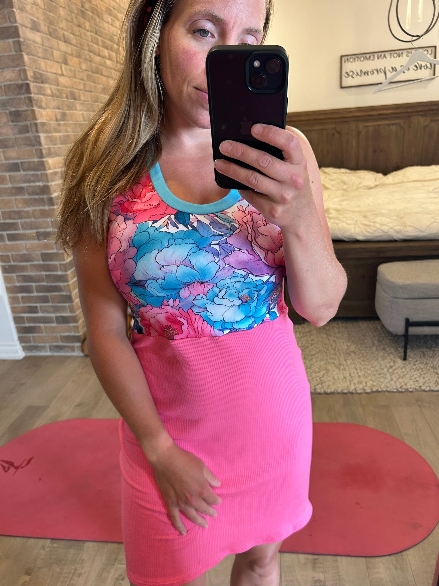 robe bas rib rose