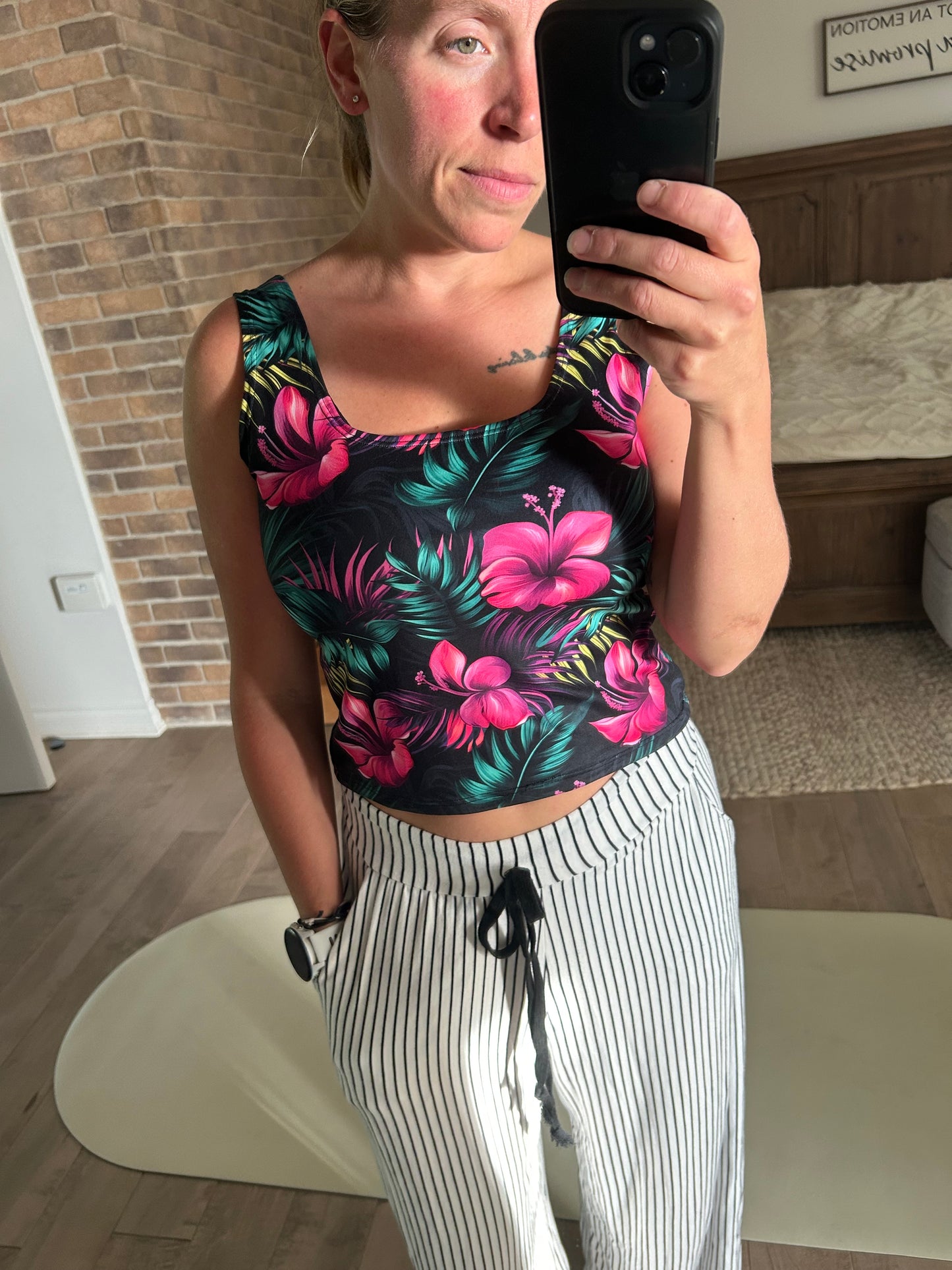 cami crop hibiscus