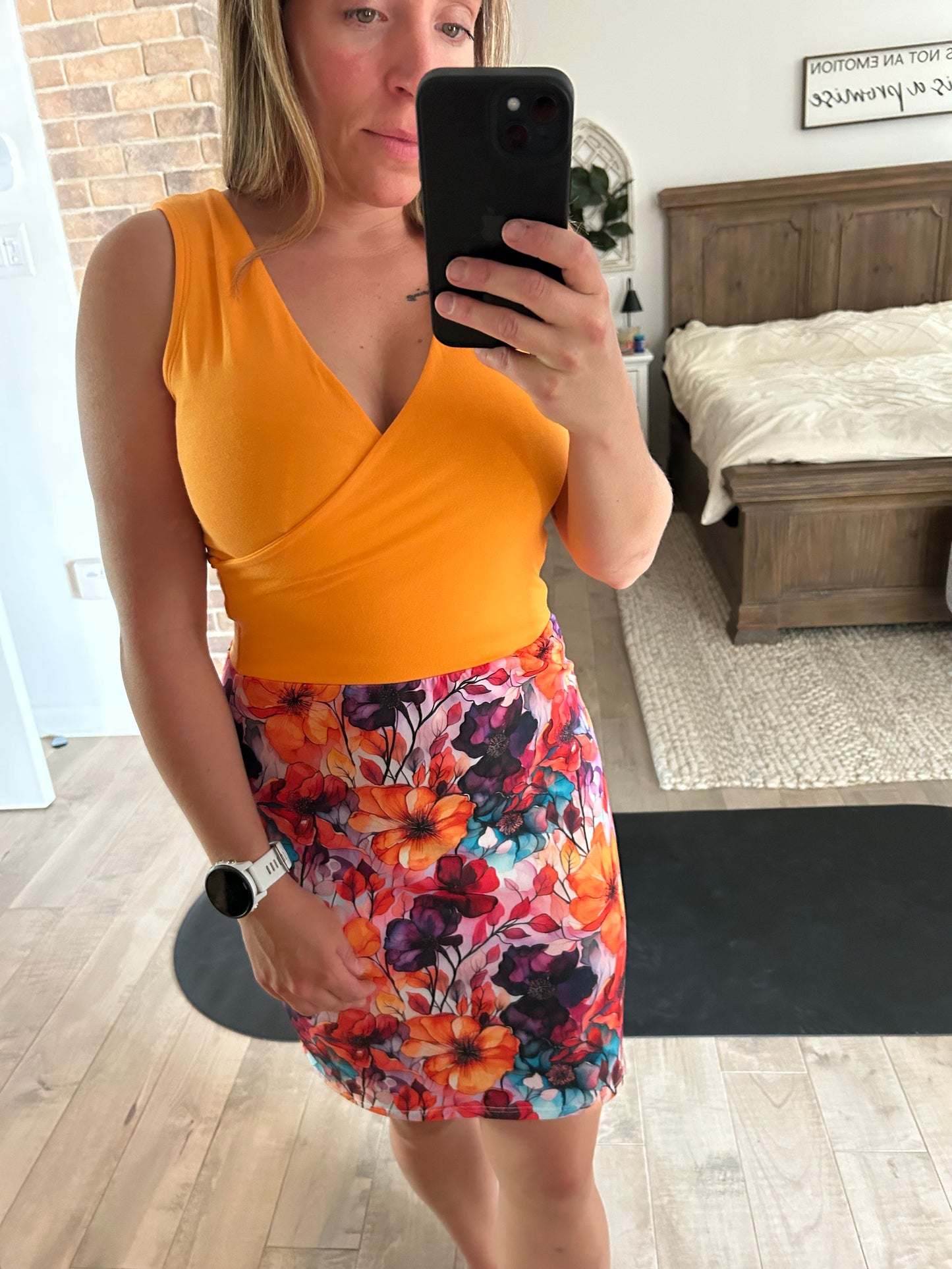 robe croisé orangé