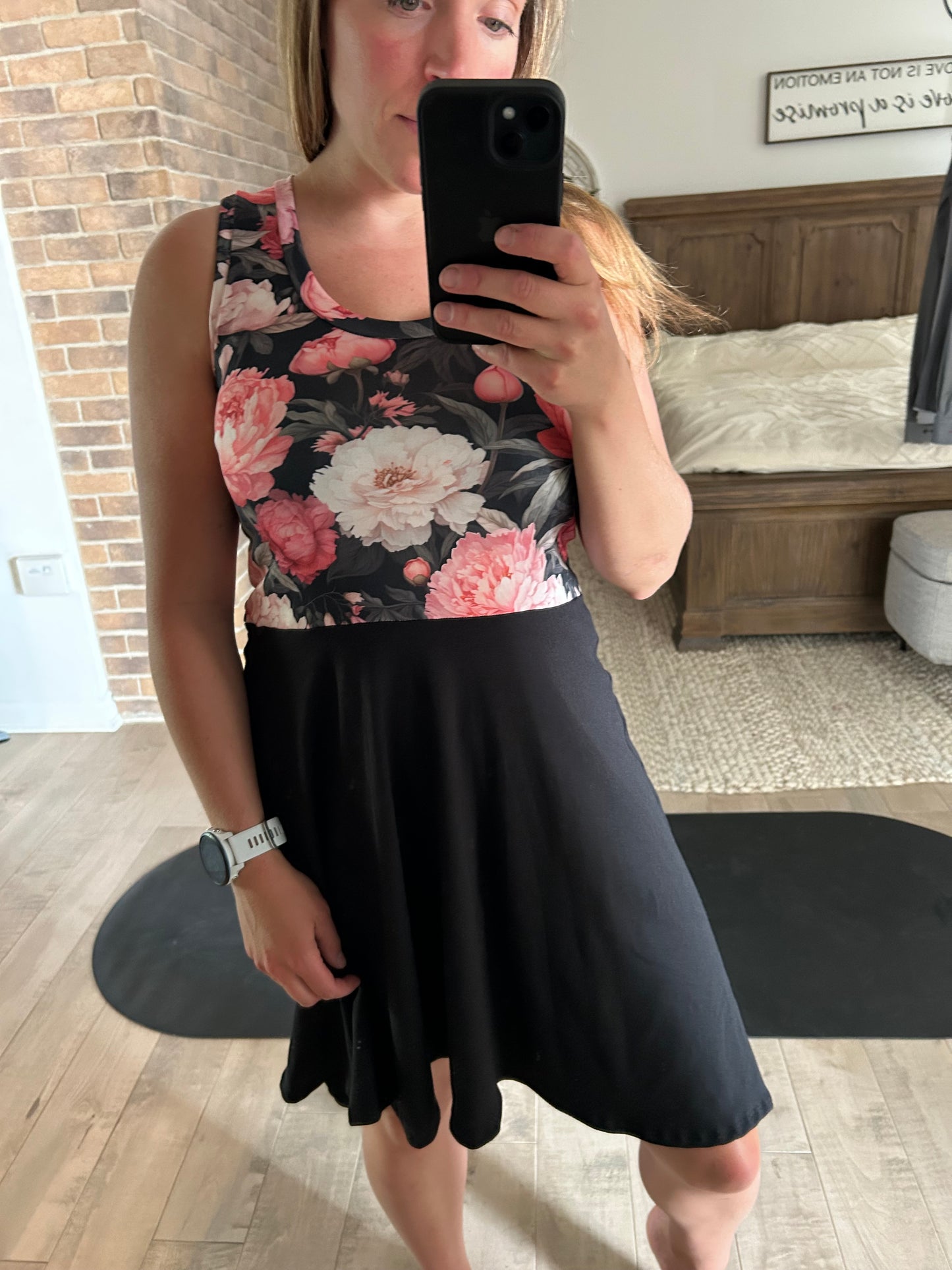 robe evasé haut fleuri