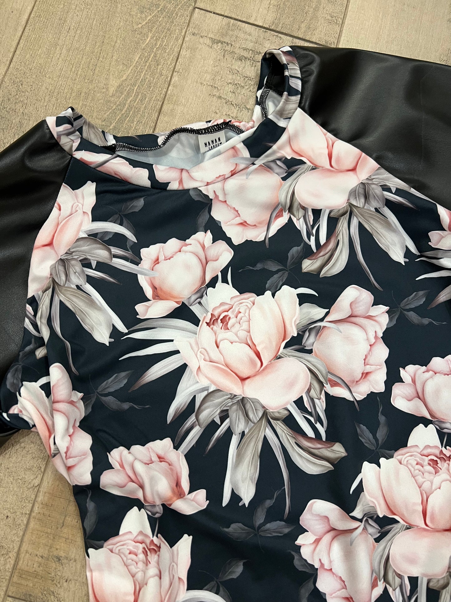 robe t shirt manche cuirette
