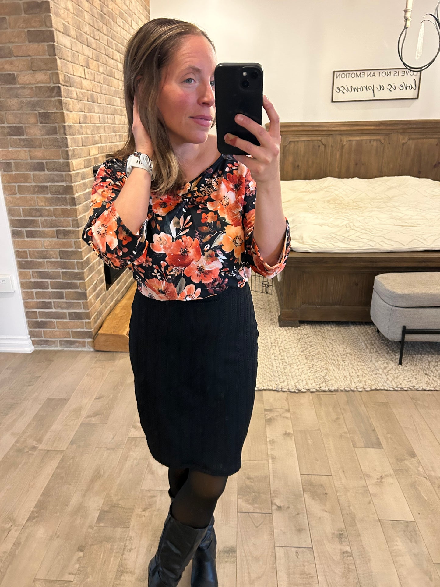 Robe d’automne haut avec cordon