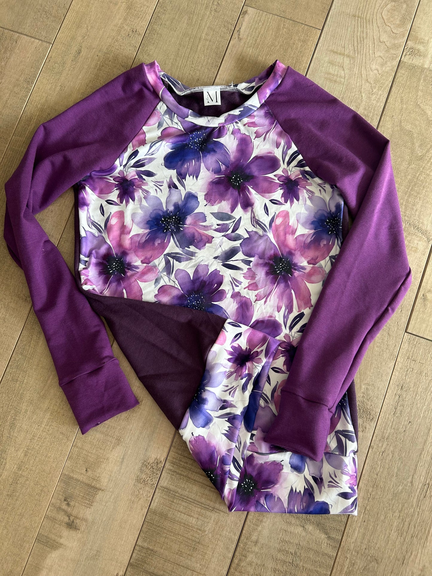 Tunique fleuri mauve