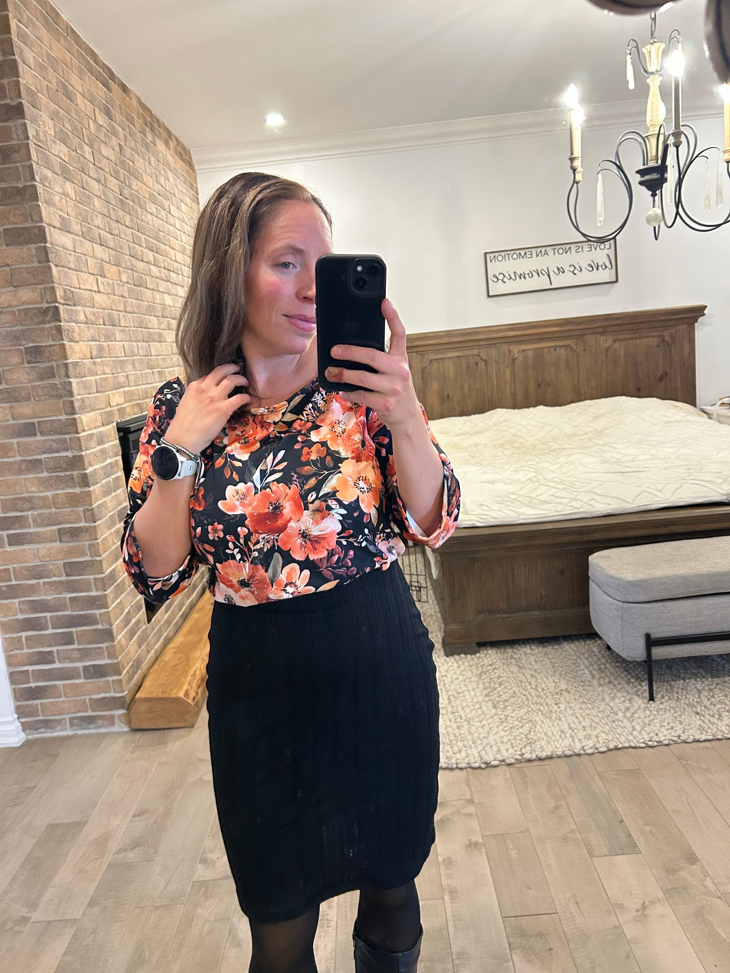 Robe d’automne haut avec cordon