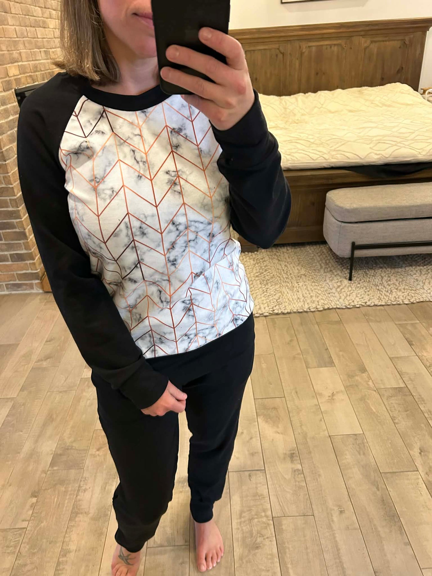 Tunique velour doré et noir