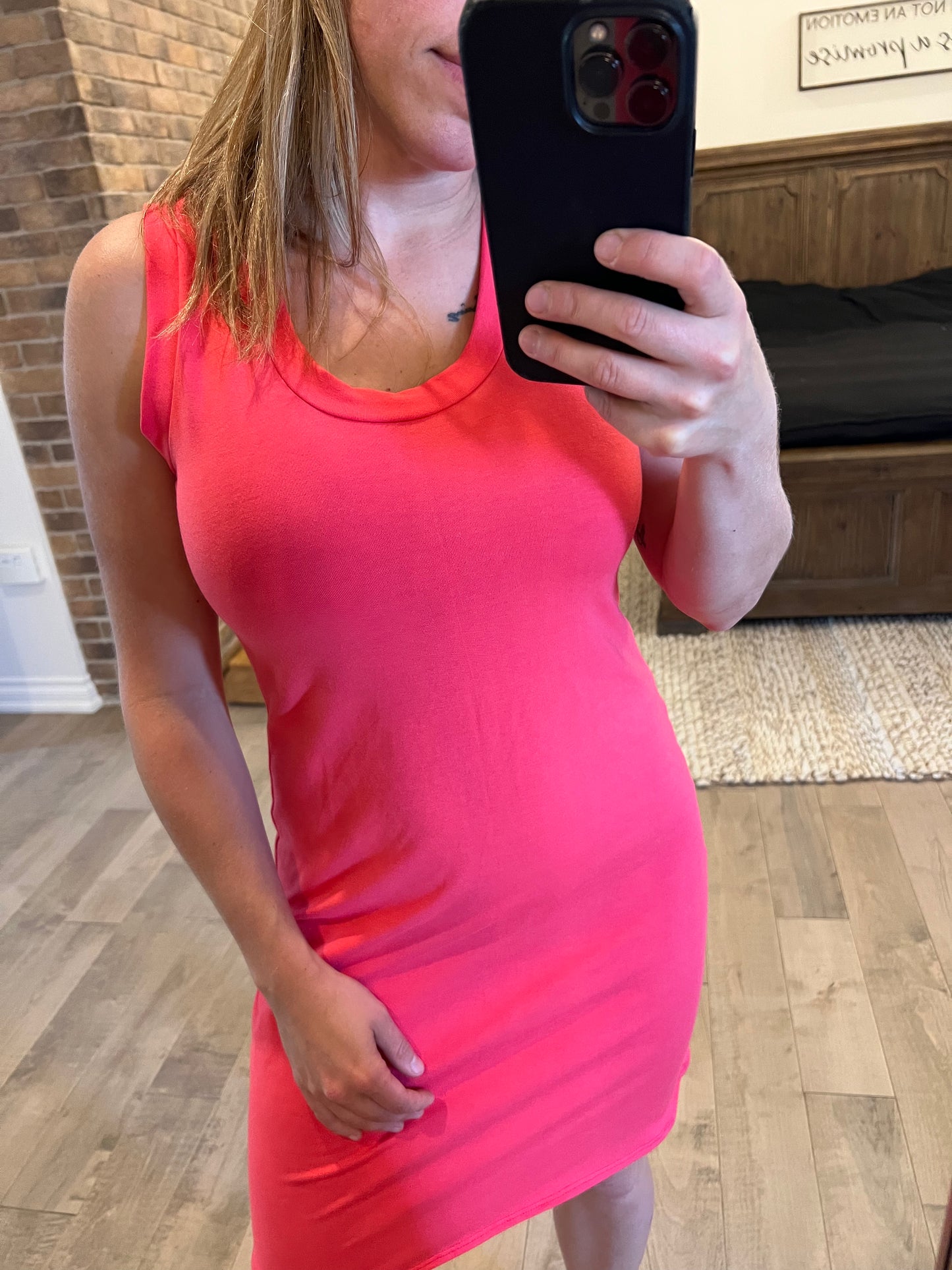 camisole bambou de coton corail foncé