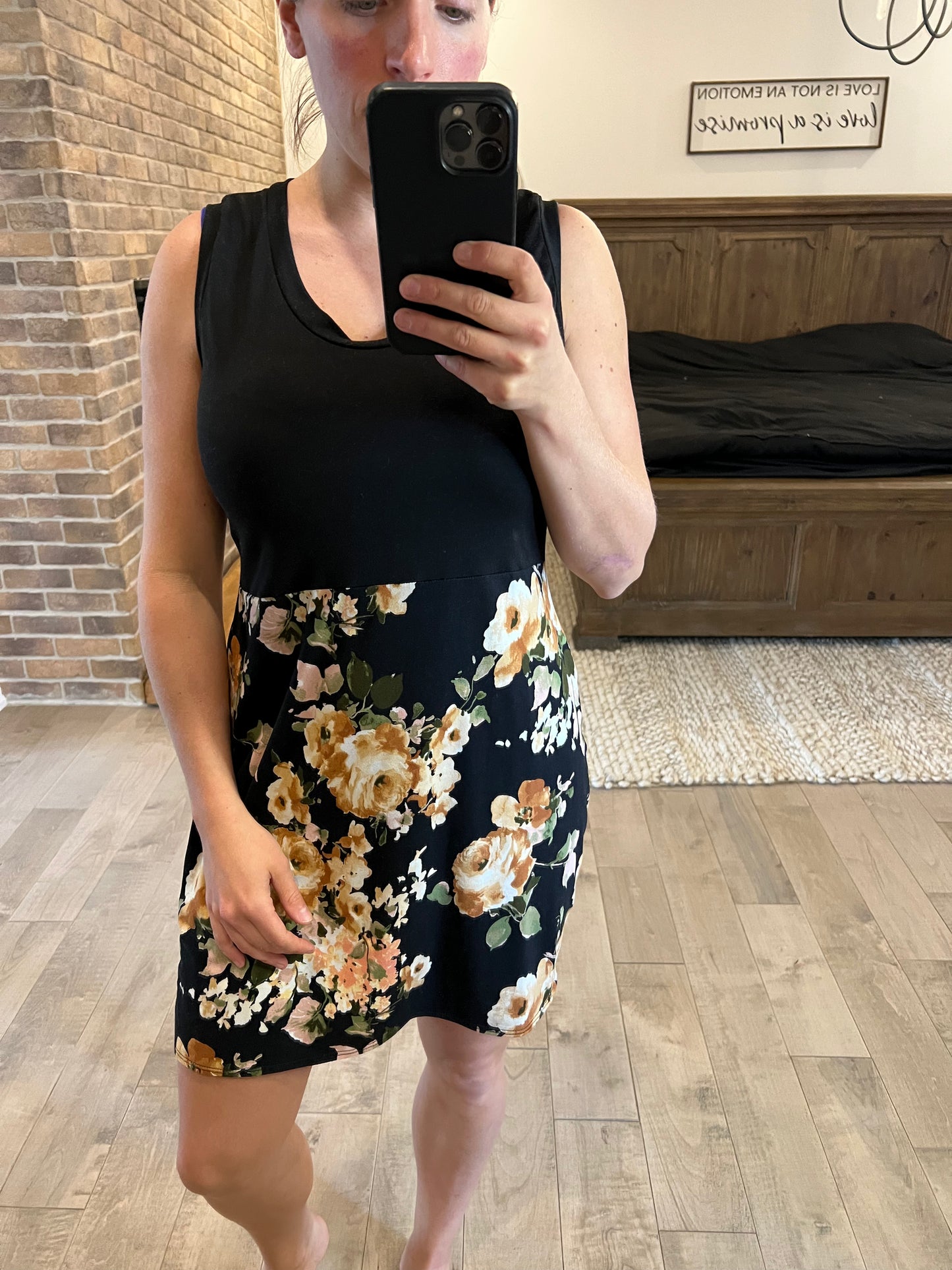robe camisole noir et jaune - Maman louve création