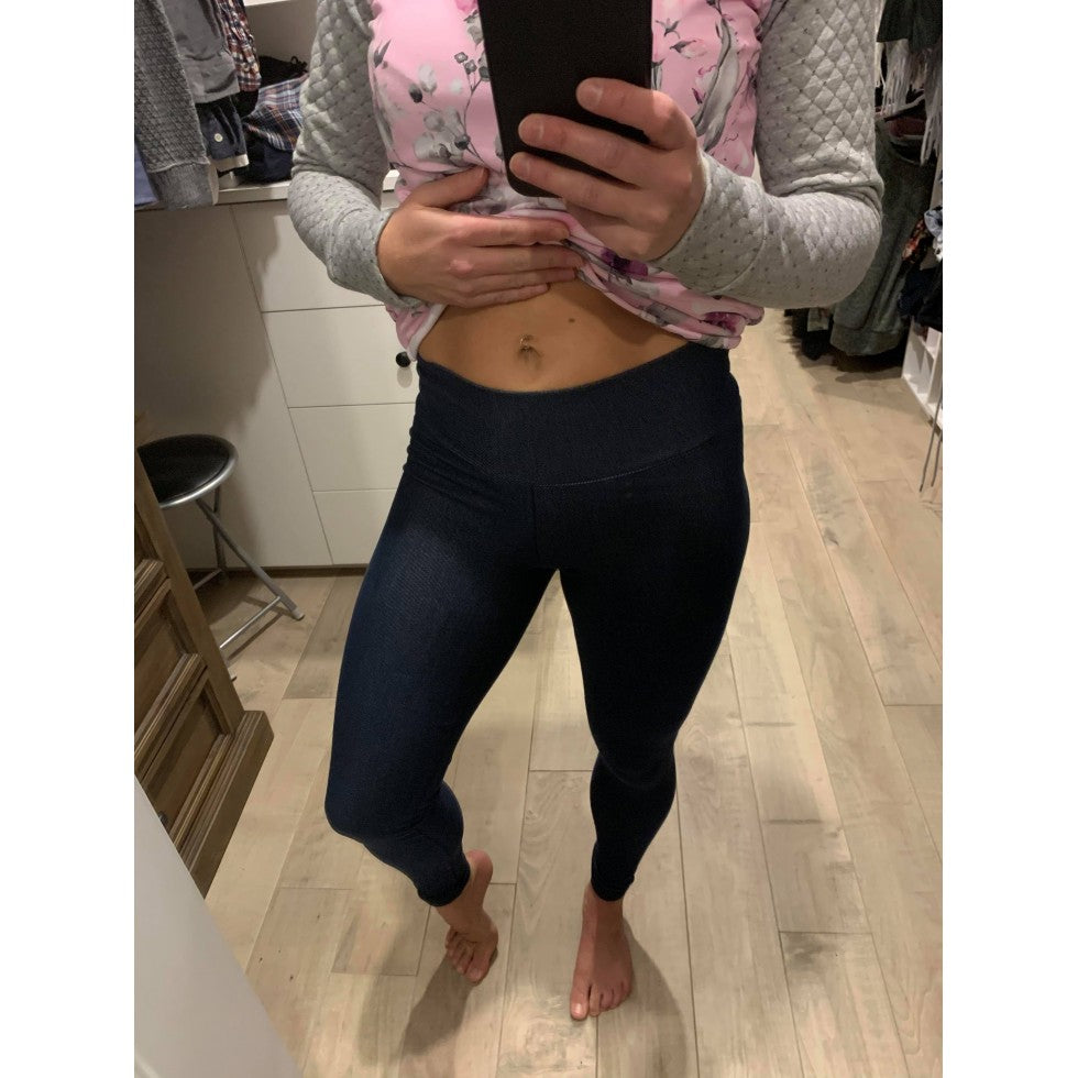 Legging style jegging marine long - Maman louve création