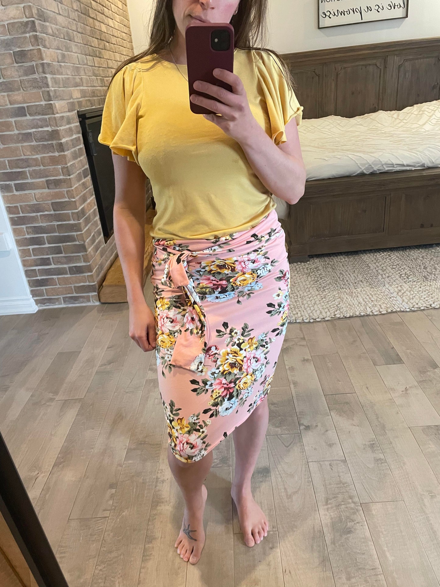 camisole froufrou golden yellow - Maman louve création