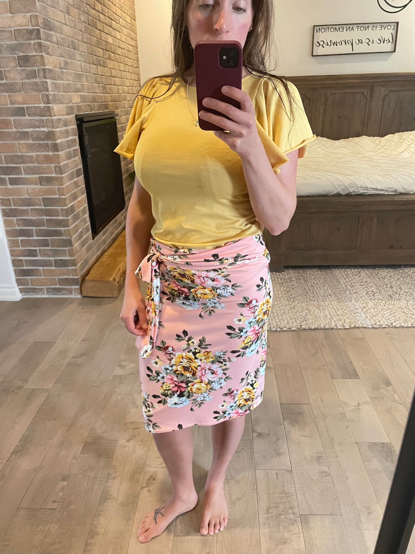 camisole froufrou golden yellow - Maman louve création