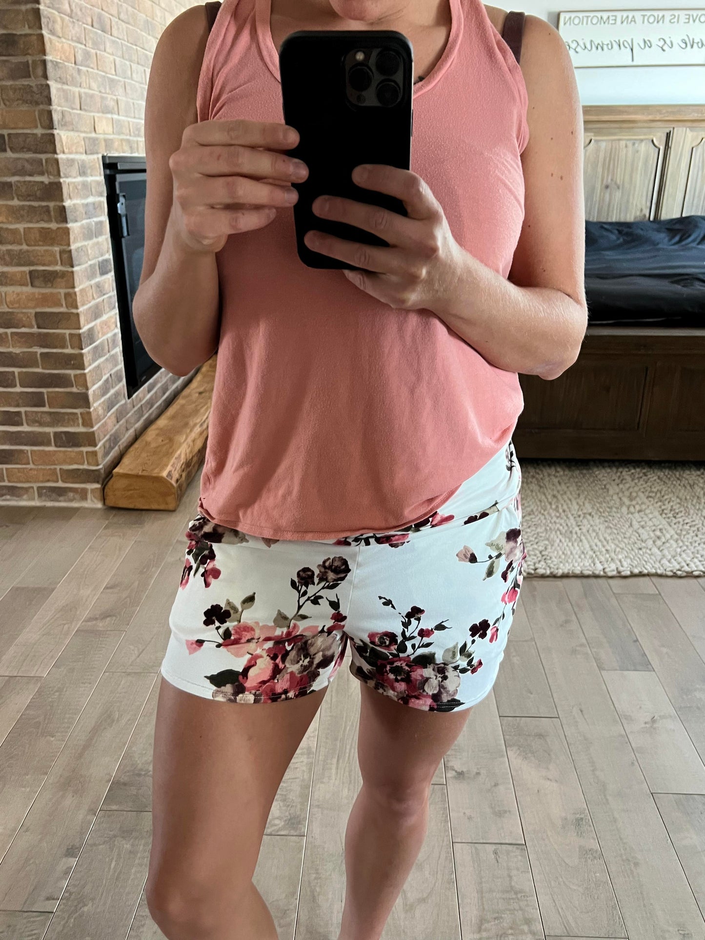 short bambou fleuri blanc - Maman louve création