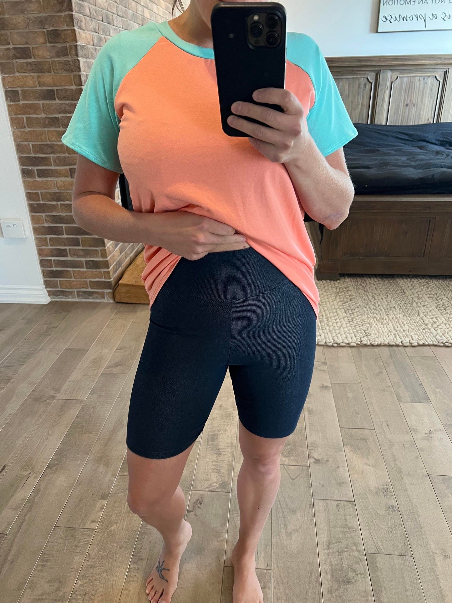 biker short jeans noir - Maman louve création