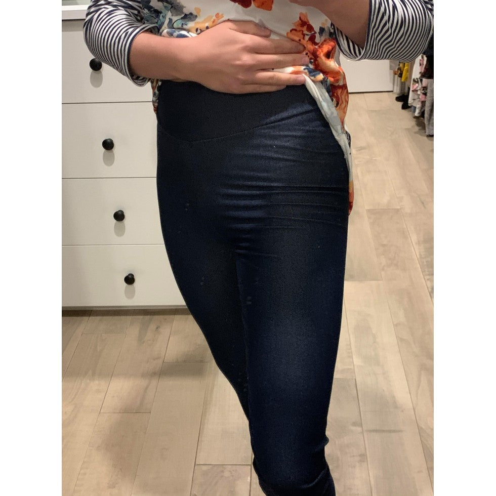 Legging style jegging marine long - Maman louve création